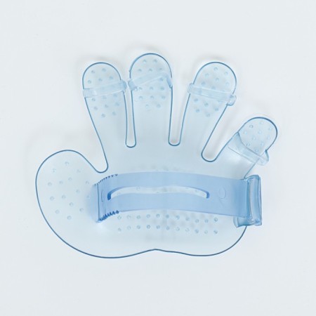 Rubber massage brush on hand, blue-4