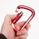 Carabiner with a bayonet cloth, 11 x 7 cm, 30 kn, red