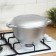 Cauldron, 3 l, scrap cover, alloy handles, silver color