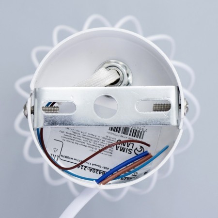 Bra with a switch on the wire "Bianca" E14 40W white 17x11x17cm-8
