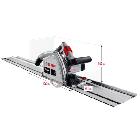 Circular "bison" PP-55H, 1.2 kW, 45/90 °- 42/55 mm, 20x165 mm, guide tire-1