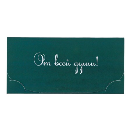 Envenue for money "Hardly!" SOFT Tach, Green Background, 8.3 x 16.2 cm-1