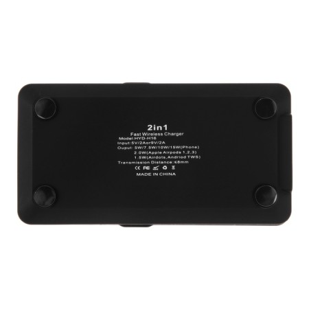 Wireless charger H16, 15 W, folding, black-7