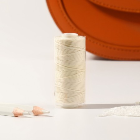 The threads are waxed, flat, 150d/16, 0.8 mm, 50 ± 2 m, milk color-4