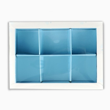 Box for 6 sweets with cells "Snow Town", 10 x 14.5 x 3 cm, New Year-1