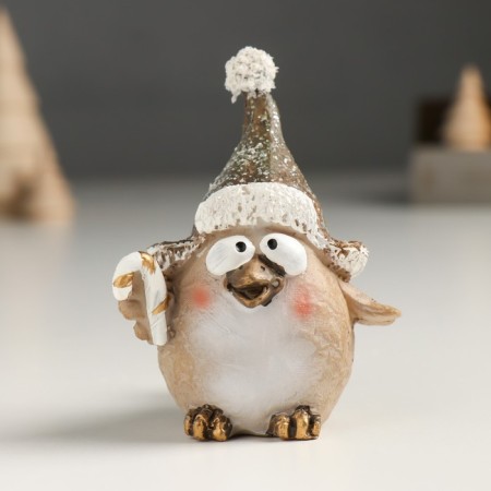 Polystone souvenir "Round chick in a cap-earmella/cap" glory mix 6x6.5x6.5 cm-1