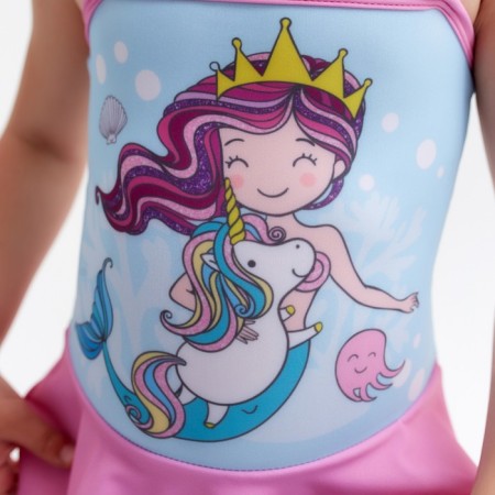 Children's swimsuit KAFTAN "Mermaid", height 110-116 (32), Blue-1