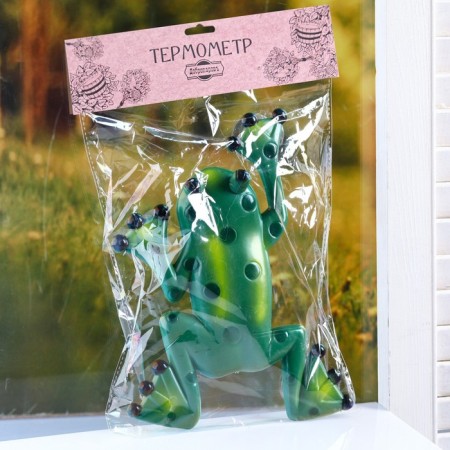 Plastic thermometer window "Frog" in the bag-2