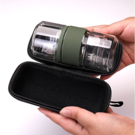 Portable tea service in a case, cover 15 x 8 cm-4