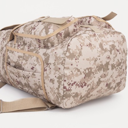 Tourist backpack, 55 liters, cord department, 3 outer pockets, ZFTS, beige color-4
