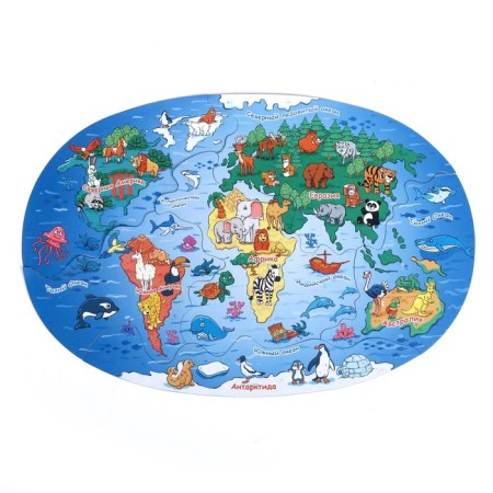Magnetic puzzle "6 continents"-1