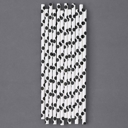 Politable cocktail tubes, set 12 pcs., White color