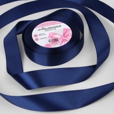 Satin tape, 25 mm × 23 ± 1 m, cobalt color