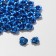 Busina "Rose", 6 mm, (set of 50 pcs.), Dark blue color