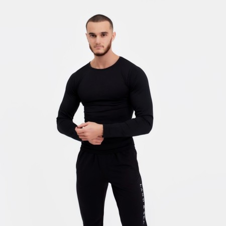 Male thermal underwear (longshit), black color, size 46-48-3