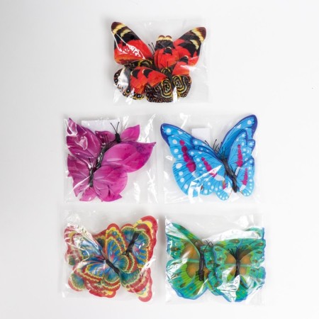 Magnet Plastic for the fabric "Double butterflies" NR 6 pcs mix h = 10; 10.5; 5; 6.7; 8.4; 6.7 cm-3