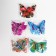 Magnet Plastic for the fabric "Double butterflies" NR 6 pcs mix h = 10; 10.5; 5; 6.7; 8.4; 6.7 cm
