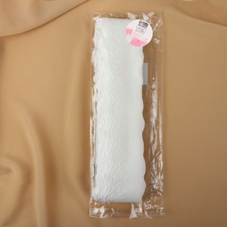 Lace embroidery, 55 mm × 13 ± 1 m, white color-2