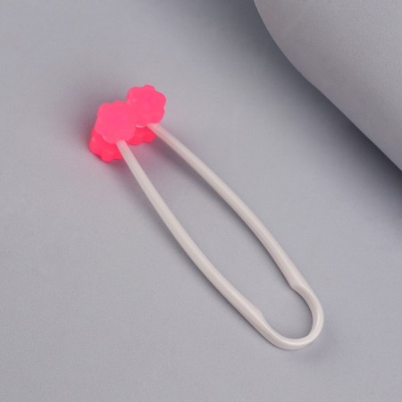 Face massage, 12 × 3.5 cm, 2 rollers, pink color-1