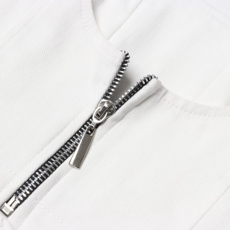 Top female denim Mist: Denim R.42, White-6