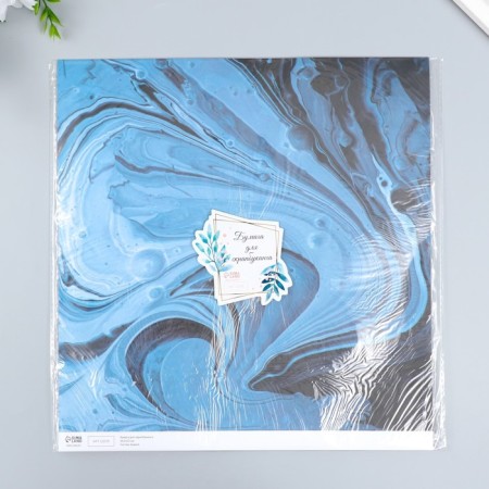 Scrapbooking paper bilateral "paint stains" density 180 g 30.5x32 cm-5