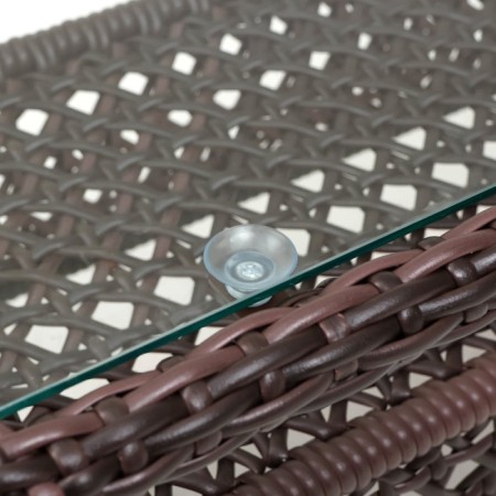 Coffee garden table from artificial rattan 75x45x50cm wenge-3