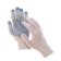 Workers, m/b gloves, knitting 7 class, 3 threads, size 9, with PVC dots, white