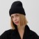 Women's hat minku with lapel, size 54-56, black color