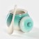 Porcelain sugar tower with a spoonful of the Milky Way, 330 ml, turquoise color