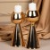 Summary Metal for 1 candle "Hyacinth", color gold 8 x 8 x 19 cm