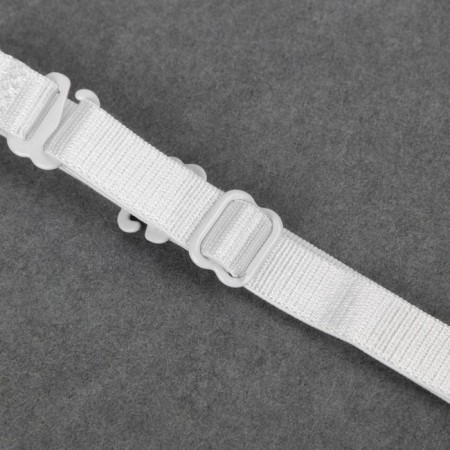 Textile straps, 1 cm, 37 cm, pair, white color-1