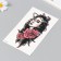 Black tattoo on the body, color "girl, space and roses" 12x18.8 cm