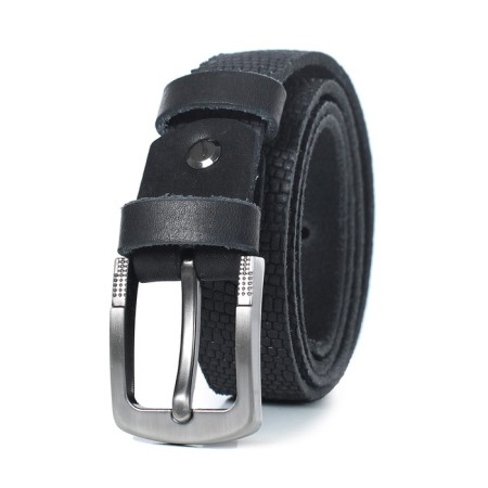 Children's belt, genuine leather, 1 size 85x3x25 cm, black