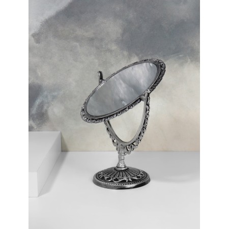 The mirror of the desktop “circle”, bilateral, with an increase, D mirror surface 12.5 cm, black color-2