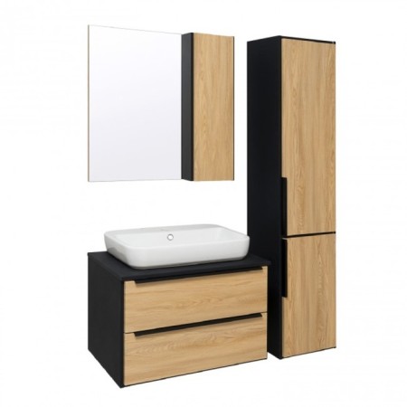 Cabinet-mirror "Malta 70" Black oak, right-2