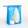 Cosmetic bag with zipper, cornflower color