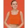 Female T -shirt, size 44, orange color