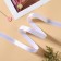 Glass for straps, shiny, 10 mm, 10 ± 0.5 m, white color