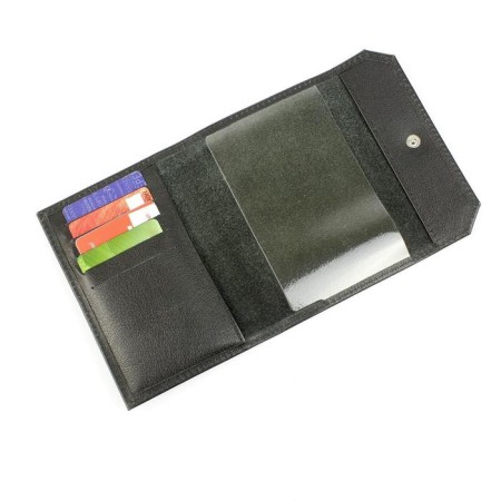 Passport cover on the button, black color-1