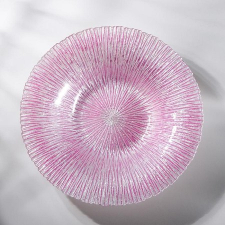 Serving dish "Amethyst", d = 30 cm, pink color-1