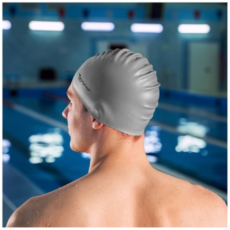 Hat of swimming adult Onlytop, silicone, girth 54-60 cm, Mix color-5