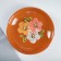 Set for pancakes 7 items: 1 pc. Pancake, 6 pcs. plates, with painting, multi -flowers