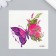 Tattoo on the body color "butterfly with a flower wing" 6x6 cm