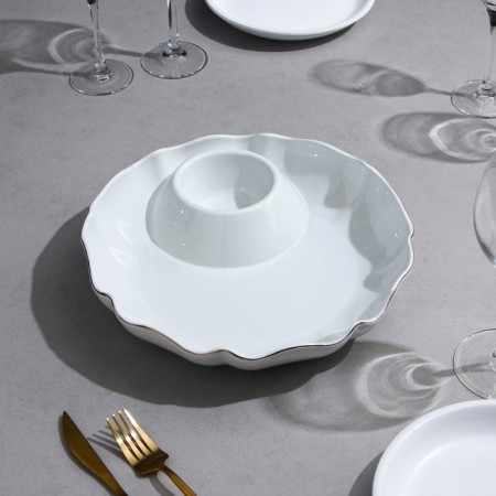 Operations dish, 2 l, gold stroke, porcelain, Iran