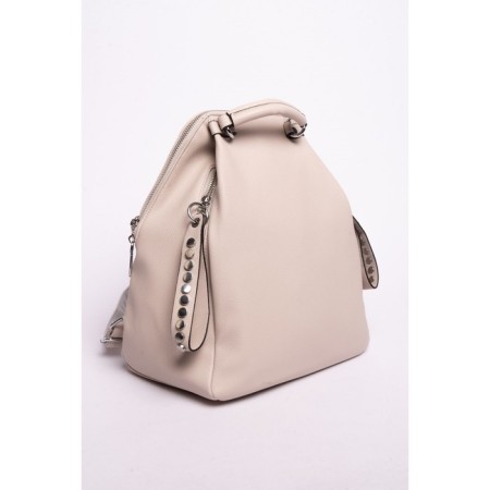 Women's backpack, eco-leather, ludor light beige, 32x15x26 cm-1