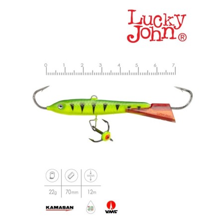 Balancir Lucky John Classic 7 + tee, 7 cm, color 36rt blister-1