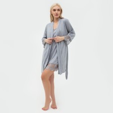 Набор женский (халат, сорочка) KAFTAN, р. 44-46, серый