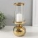 Ceramics candlestick, glass for 1 candle "Lodzhuar" d = 8 cm gold 10.5x10.5x26 cm