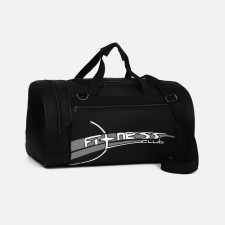 Sports bag with lightning, 3 outer pockets, black color