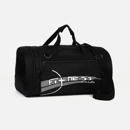 Sports bag with lightning, 3 outer pockets, black color